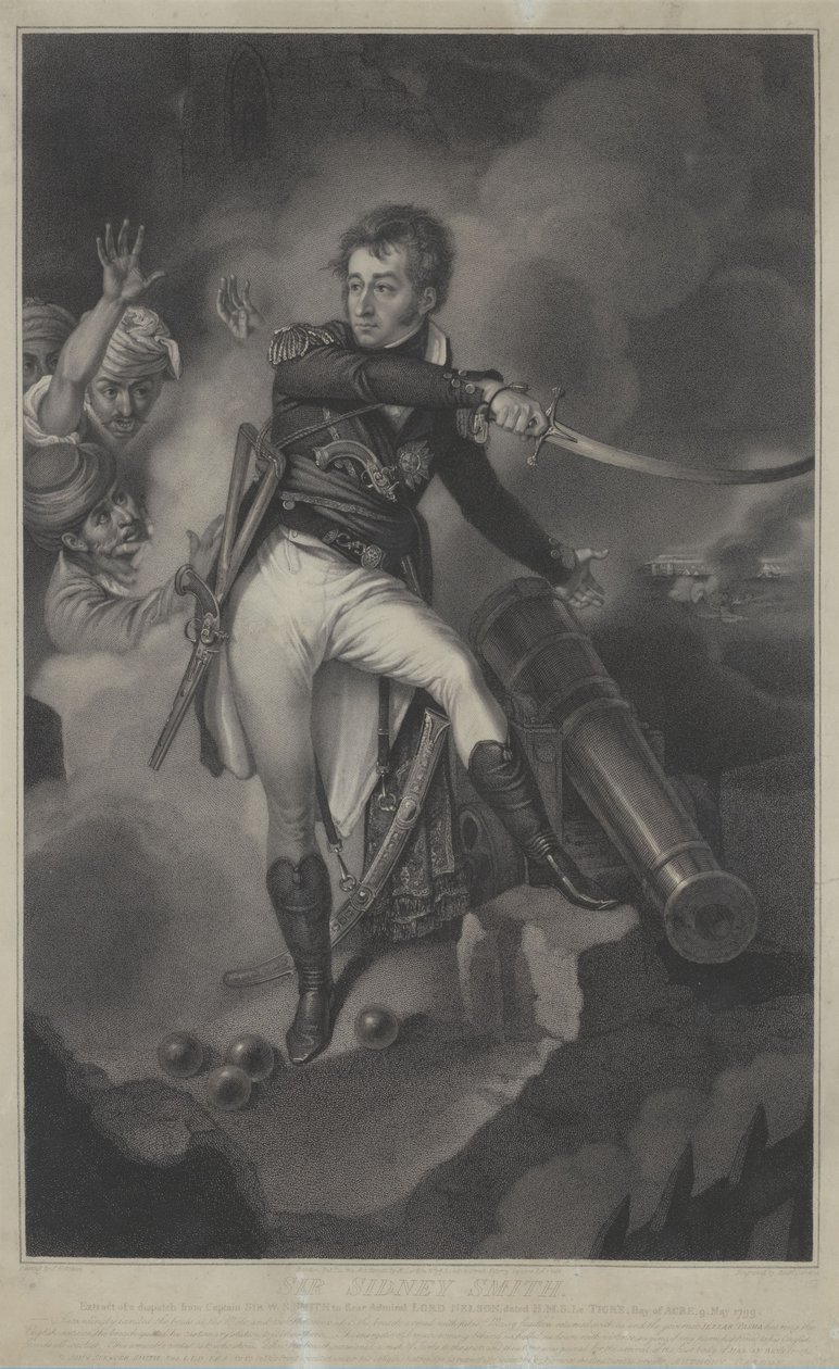 Portrait de Sir Sidney Smith, amiral britannique, à Acre (1764-1840) - Anthony Cardon
