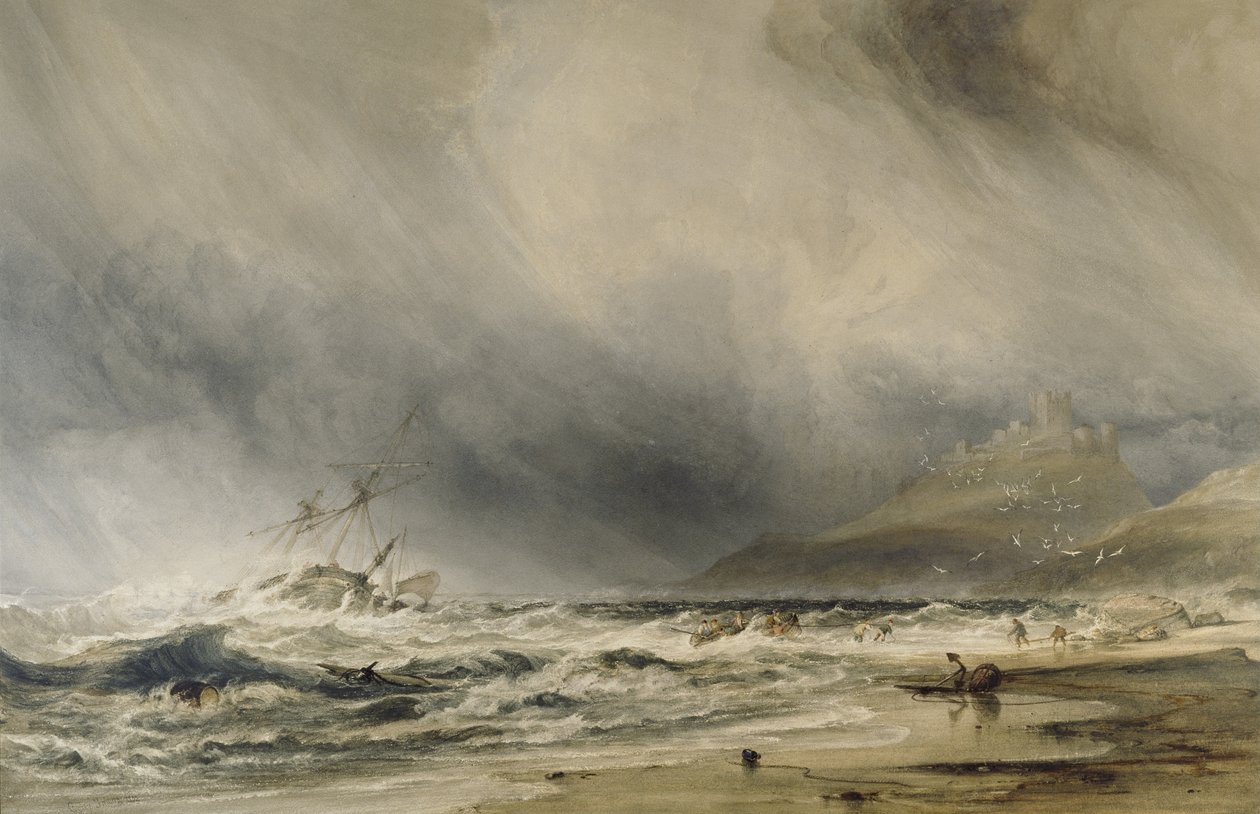 Château de Bambourough, 1852 - Anthony Vandyke Copley Fielding