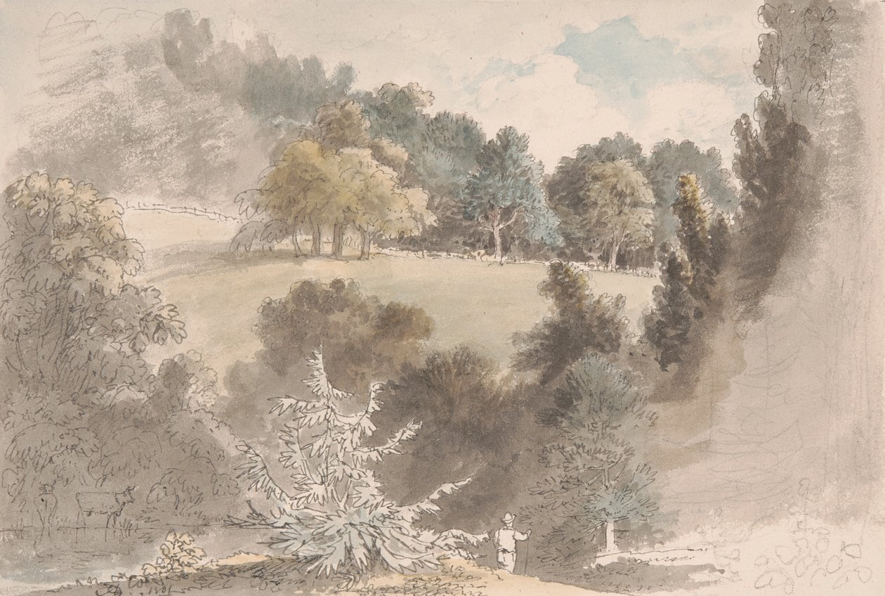 Paysage avec arbres - Anthony Devis