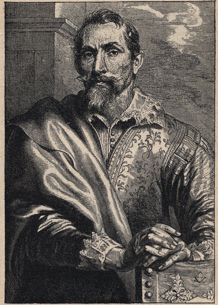 Portrait de Synders (Franciscus Snyders) (Frans Snyders ou Snijders) 1579-1657 par Anthony van Dyck - Anthony van (after) Dyck