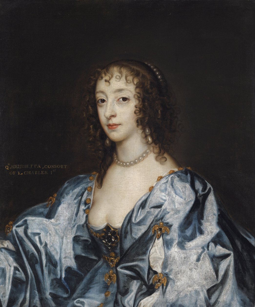 Henriette Marie de France - Anthony van (studio of) Dyck