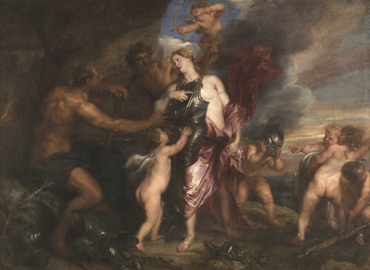Thétis reçoit la nouvelle armure destinée à Achille dans la forge de Vulcain - Anthony van Dyck