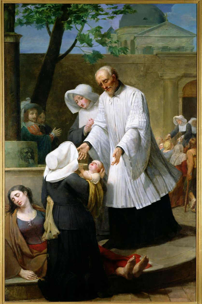 Saint Vincent de Paul aidant les pestiférés - Antoine Ansiaux