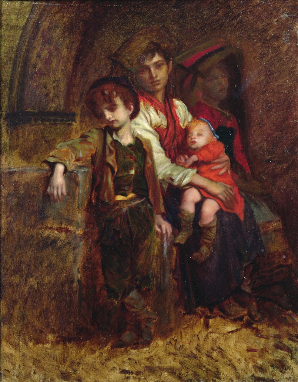 Une famille de paysans - Antoine Auguste Ernest Herbert or Hebert