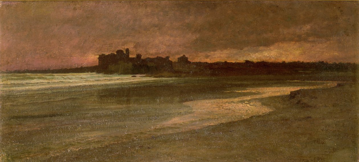 Nettuno, soirée sur la plage - Antoine Auguste Ernest Herbert or Hebert