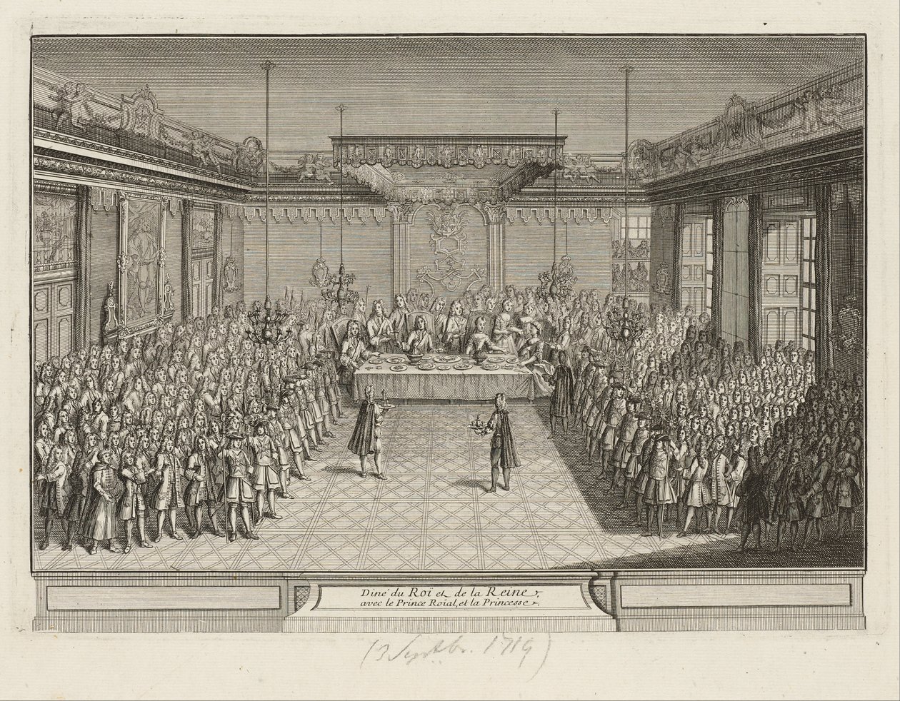 Banquet de gala dans la salle de parade d