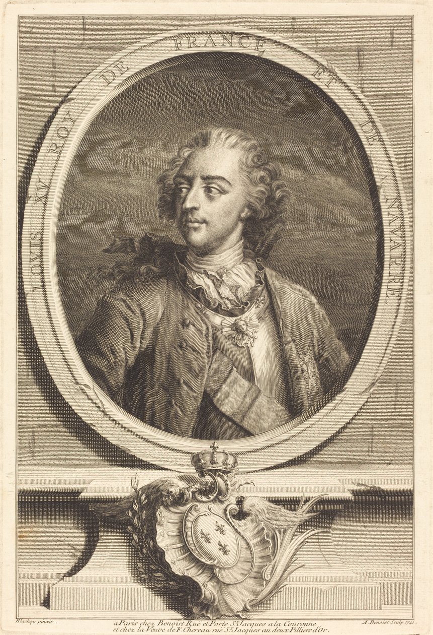 Louis XV, Roi de France - Antoine Benoist after Jakob Christoffel Le Blon after Nicholas Blakey