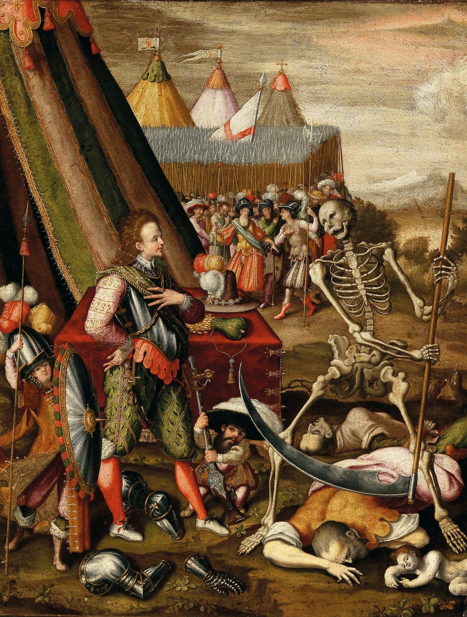 Le Dialogue du Prince avec la Mort. Allégorie des horreurs de la guerre - Antoine Caron