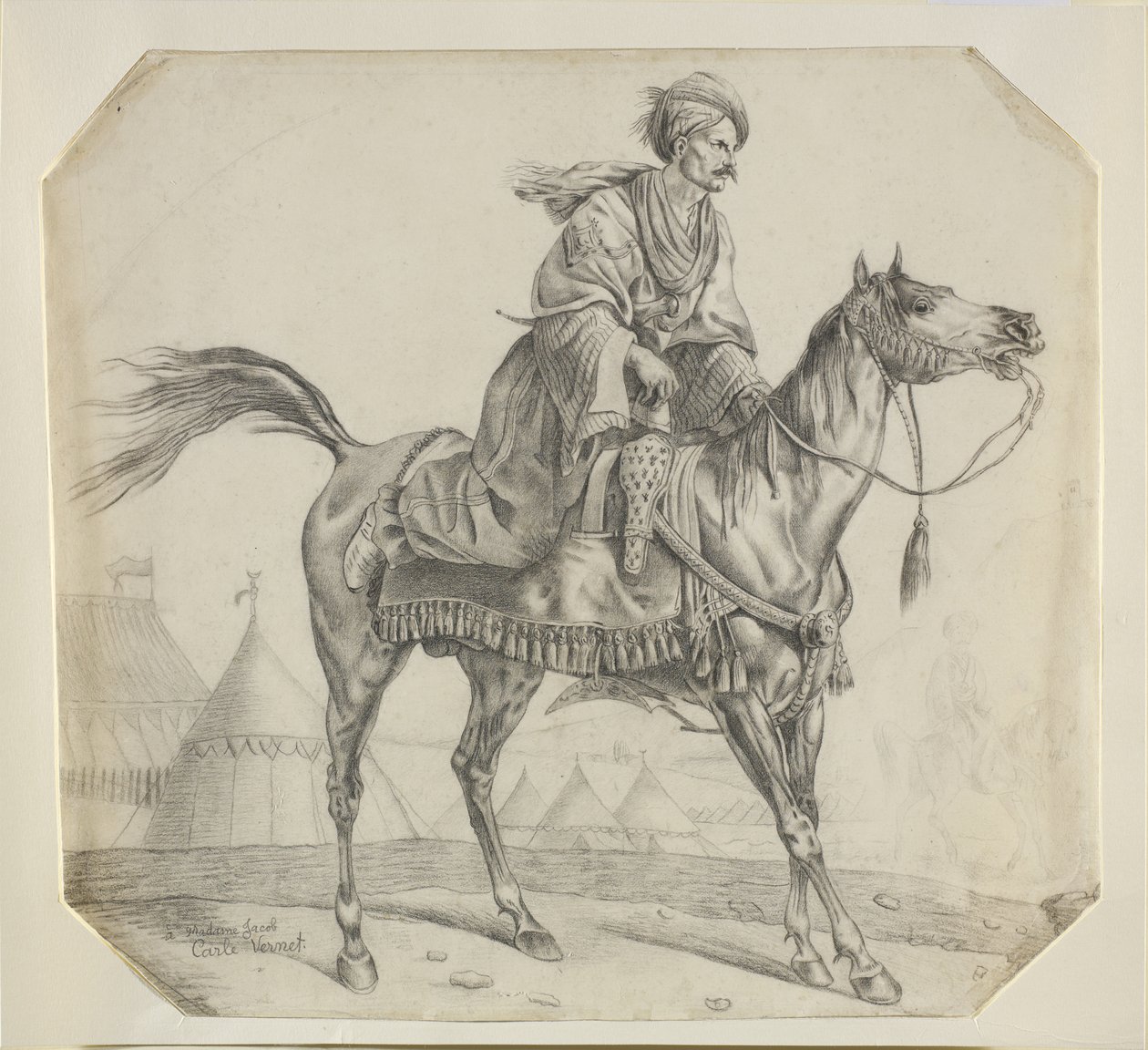 Un Mamelouk montant son cheval - Antoine Charles Horace Vernet