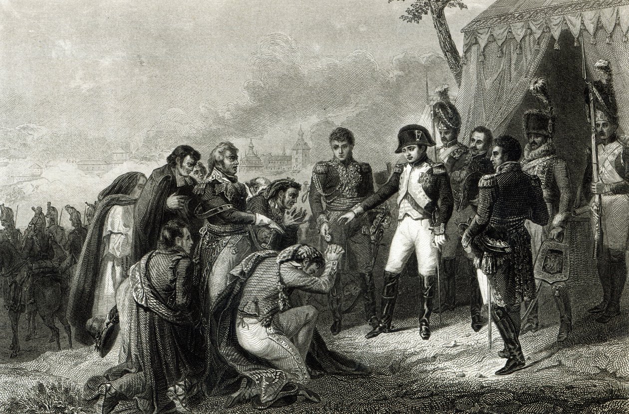 Les Espagnols vaincus prosternés devant Napoléon avant son entrée à Madrid, décembre 1808 - Antoine Charles Horace Vernet