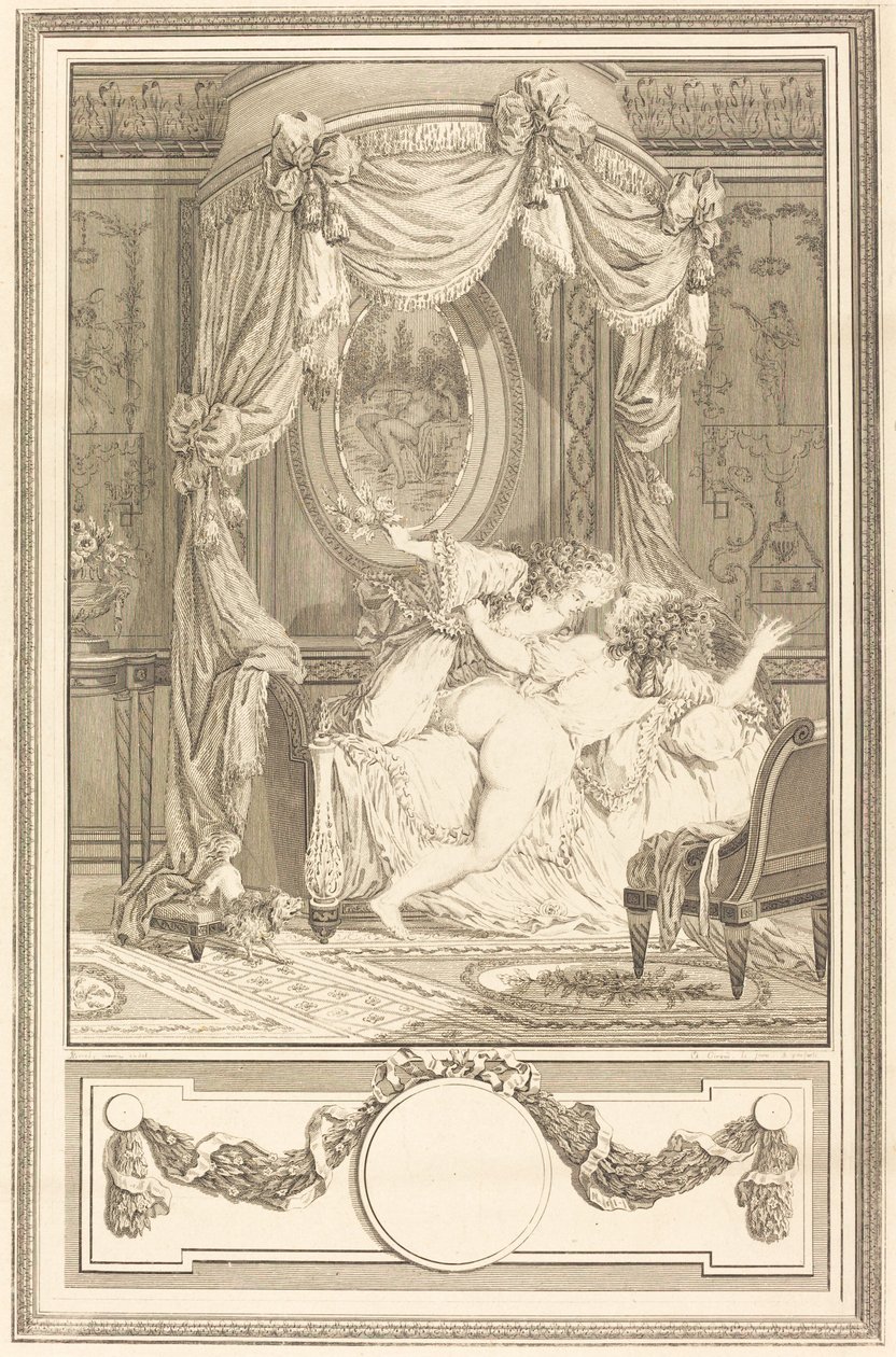 La raclée avec des roses - Antoine Cosme Giraud after Antoine Borel