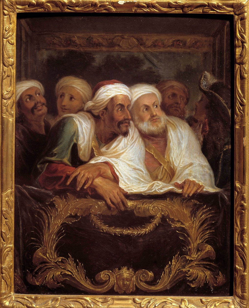 Ambassadeur marocain Mohamed Temin assistant à un spectacle dans une loge de la comédie italienne à Paris en février 1682 - Antoine Coypel