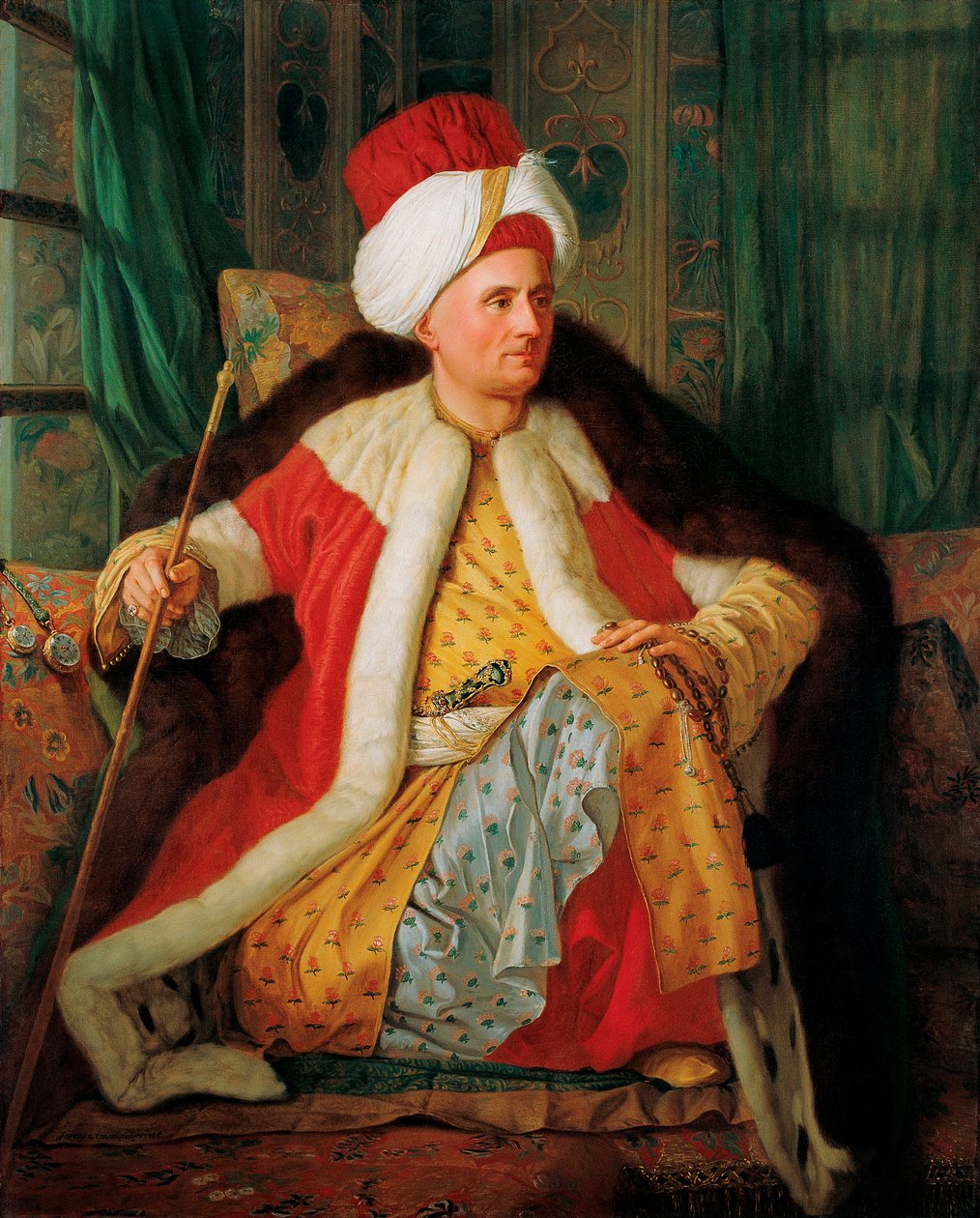 Portrait de Charles Gravier de Vergennes en tenue turque - Antoine Favray