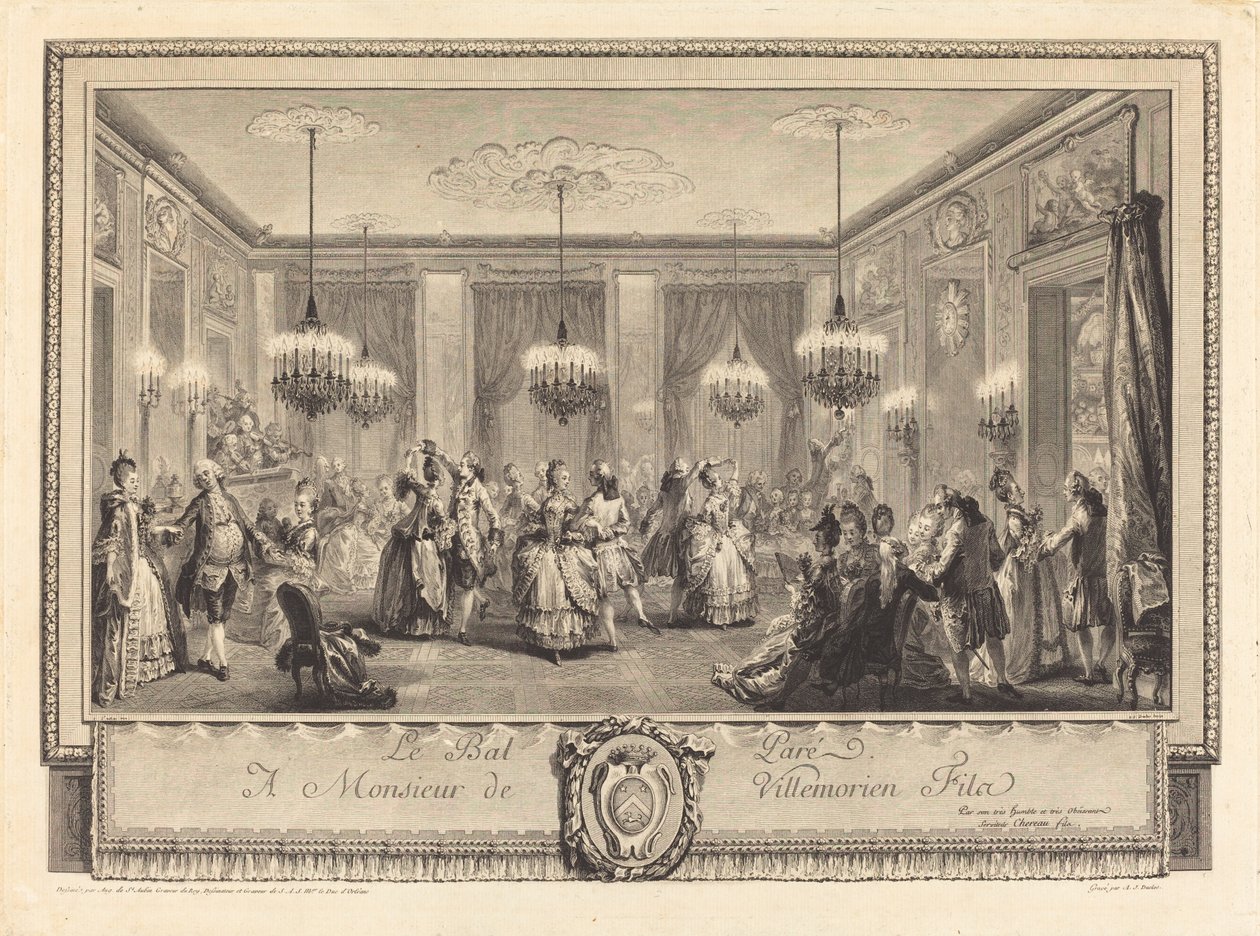 Le bal paré - Antoine Jean Duclos after Augustin de Saint Aubin