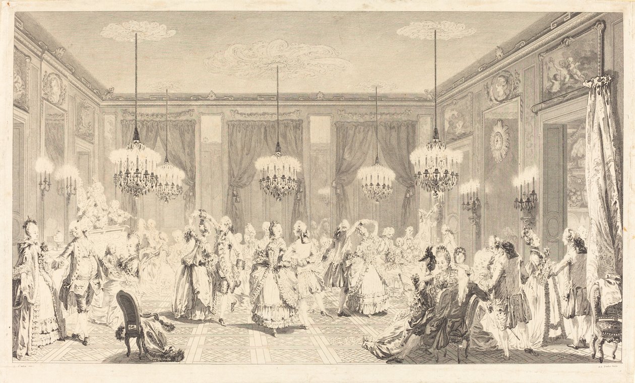 Le bal paré - Antoine Jean Duclos after Augustin de Saint Aubin