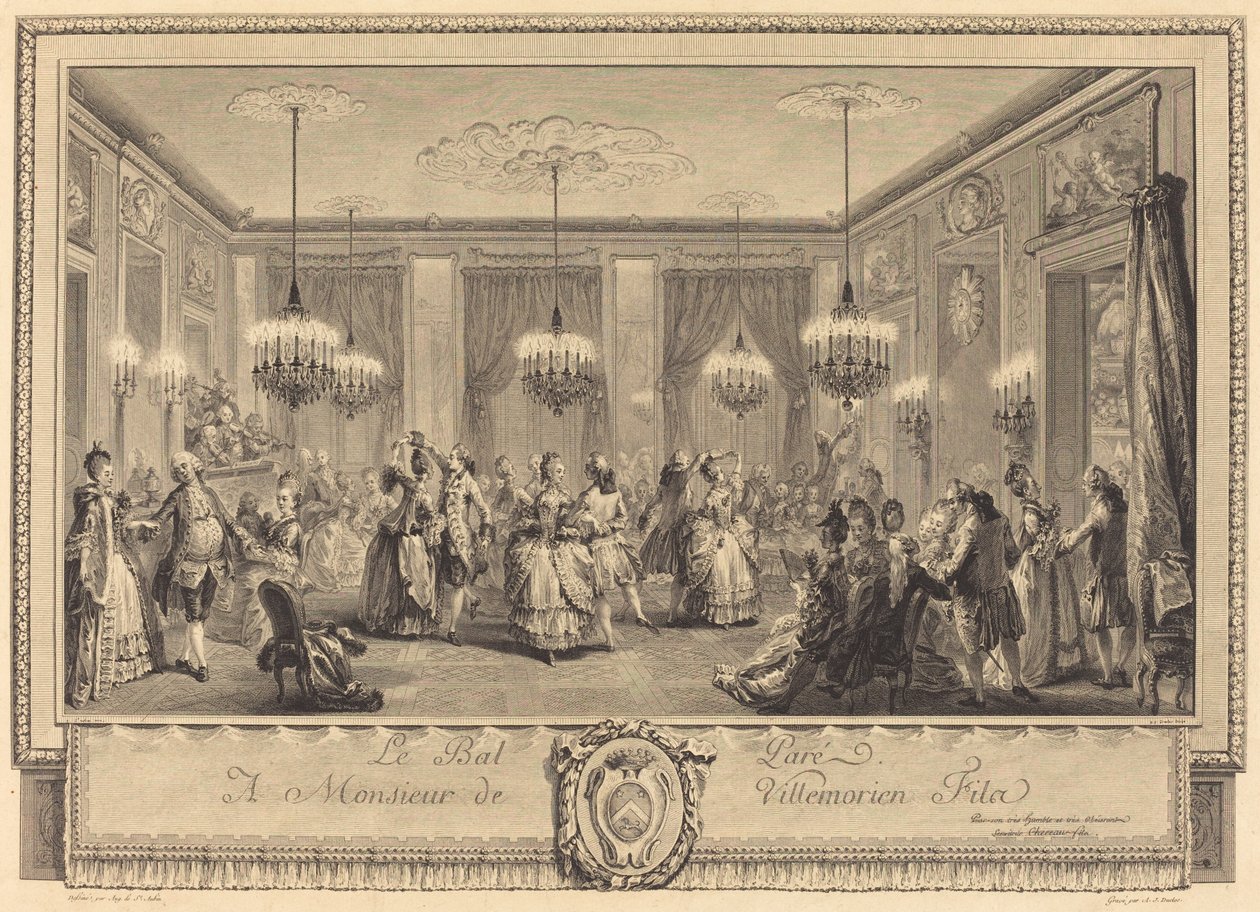 Le bal paré - Antoine Jean Duclos after Augustin de Saint Aubin