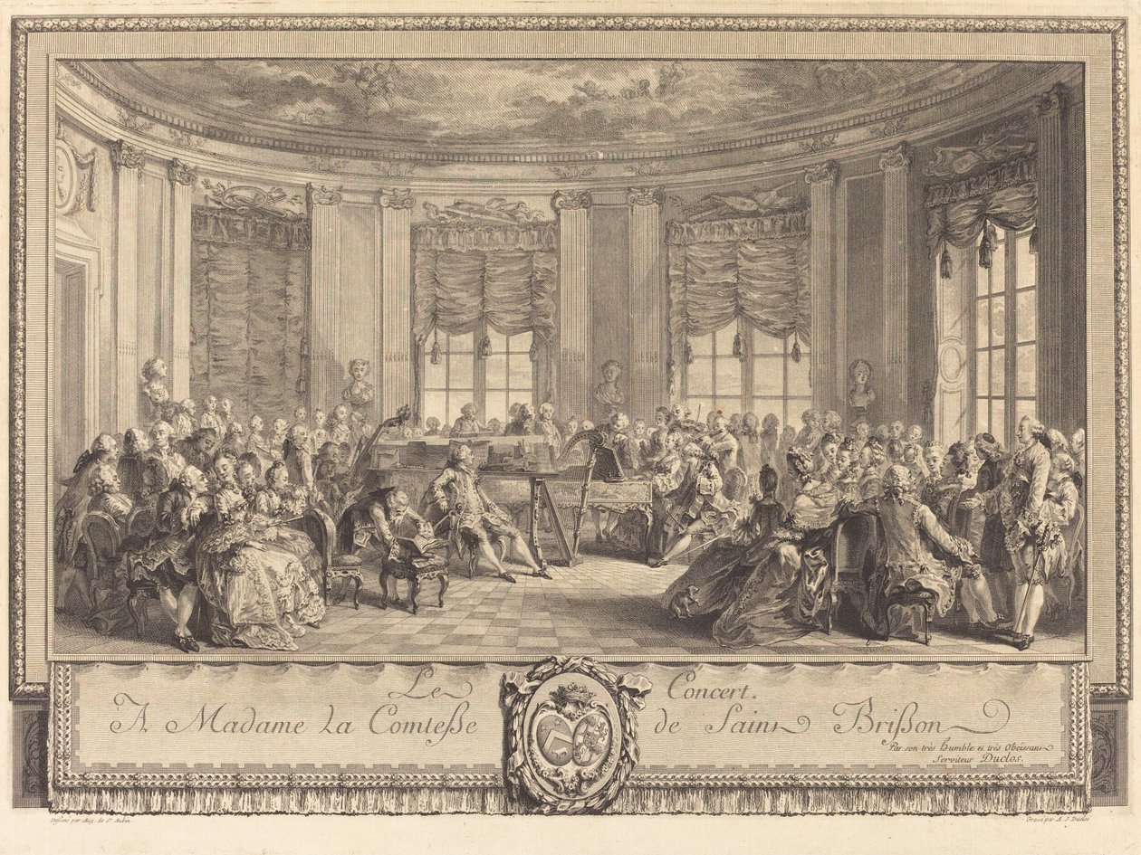 Le concert - Antoine Jean Duclos after Augustin de Saint Aubin