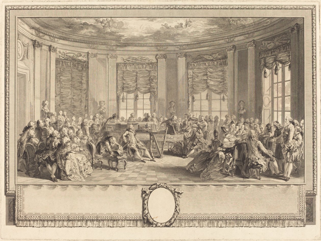 Le concert - Antoine Jean Duclos after Augustin de Saint Aubin