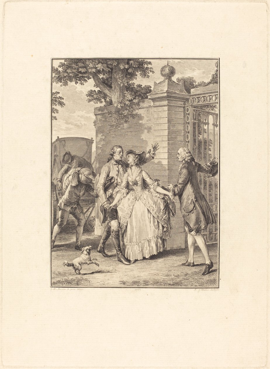 La confiance des belles âmes - Antoine Jean Duclos after Jean Michel Moreau