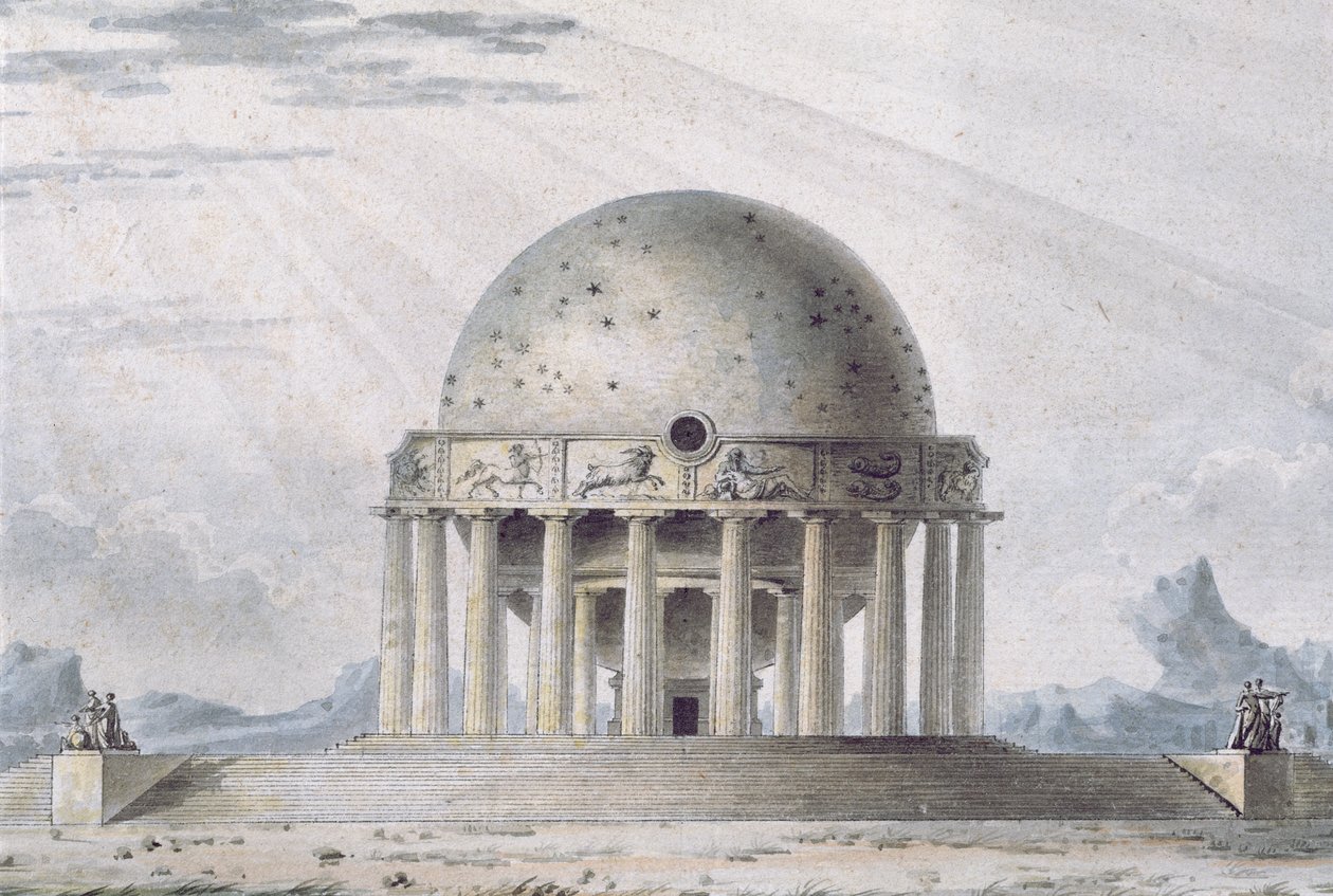 Design pour une maison pour un cosmopolite, 1783 (détail) - Antoine Laurent Thomas Vaudoyer
