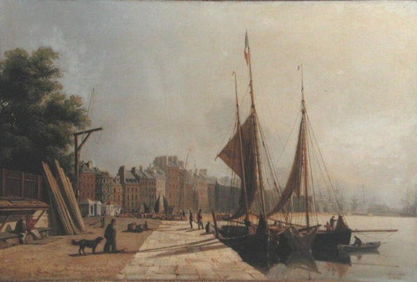 Quai tôt le matin, Le Havre, c.1853 - Antoine Leon Morel-Fatio