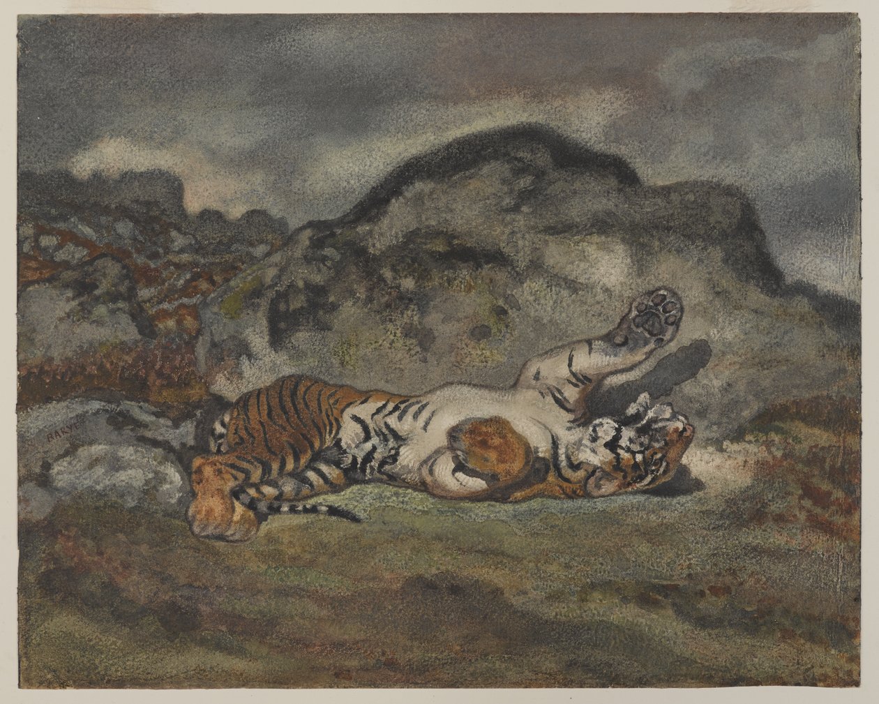 Tigre roulant - Antoine Louis Barye