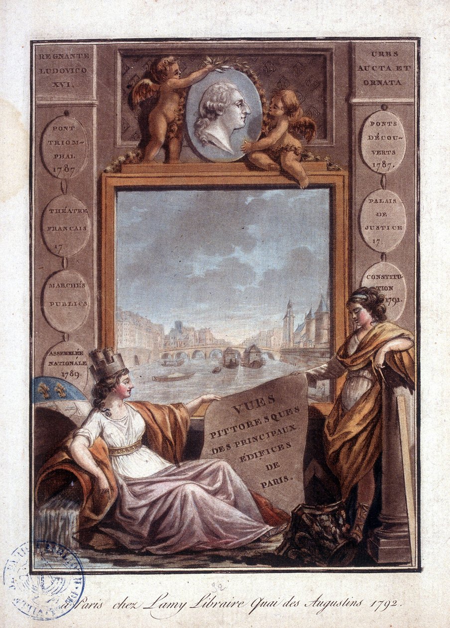 Paris vu de Lamy, librairie quai des Augustins - Antoine Louis Francois Sergent Marceau