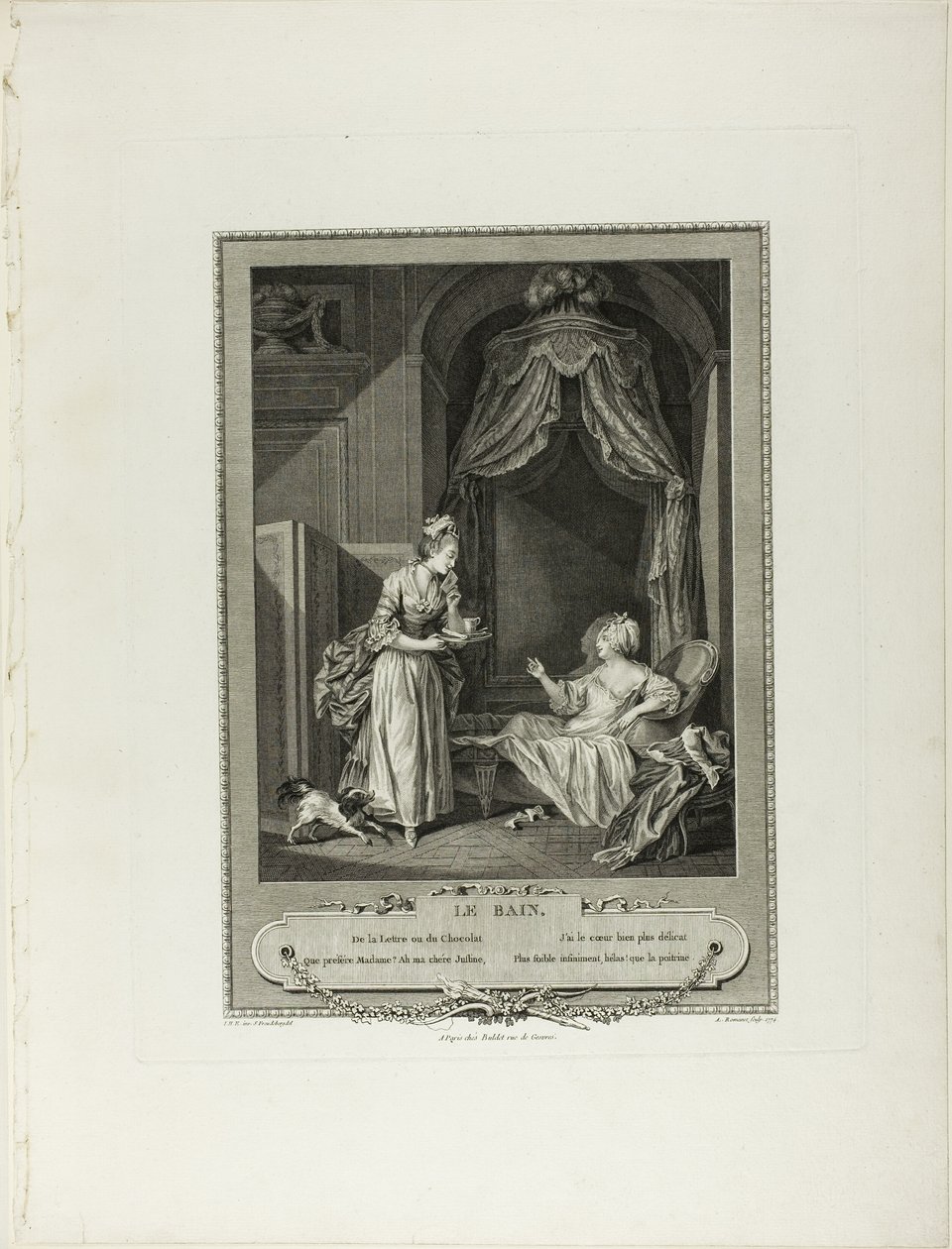 The Bath, from Monument du Costume Physique et Moral de la fin du Dix-huitième siècle - Antoine Louis Romanet