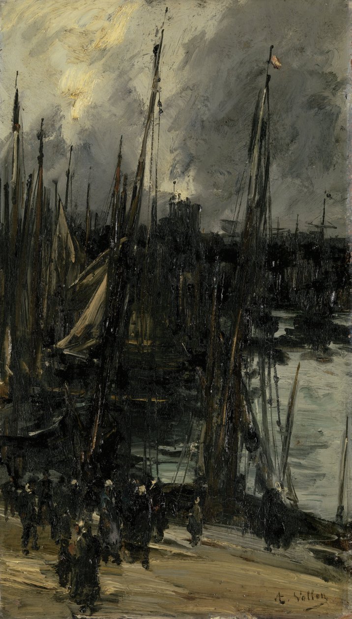 Vue du port de Dunkerque - Antoine Vollon