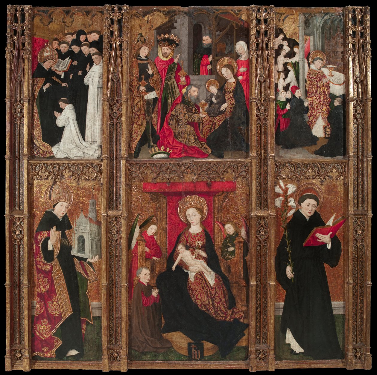 Retable de la Vierge, de saint Augustin et de saint Nicolas de Tolentino - Antoine de Lonhy
