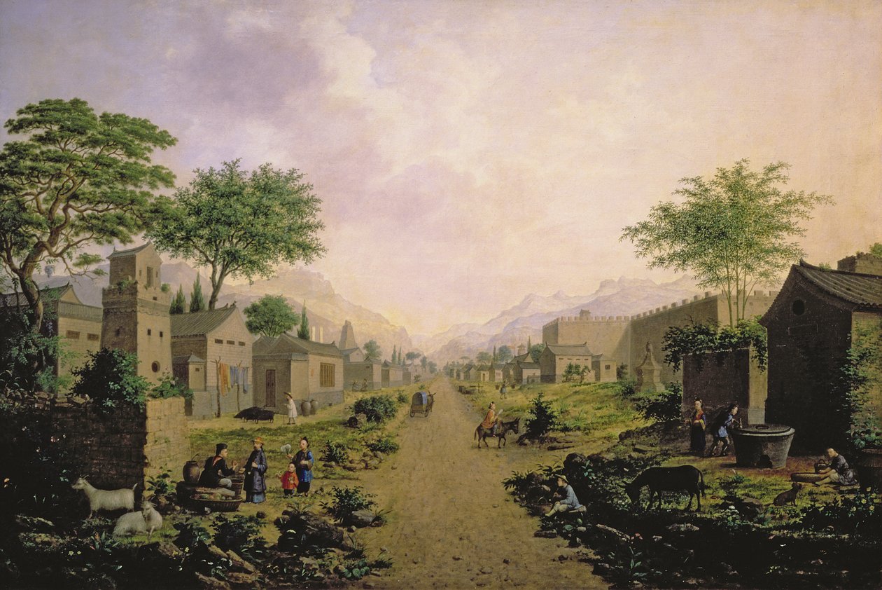 Une ville en Chine, 1864 - Anton Mikhailovich Legashov