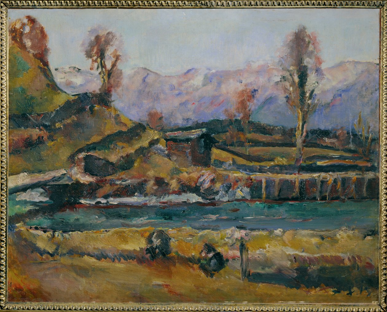 Paysage près de Maishofen, Autriche (peinture sur toile) - Anton Faistauer