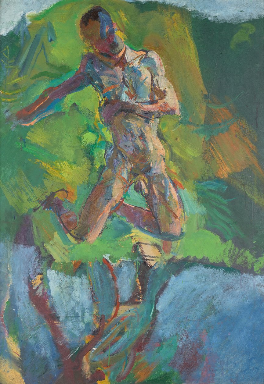 Narcisse agenouillé - Anton Kolig