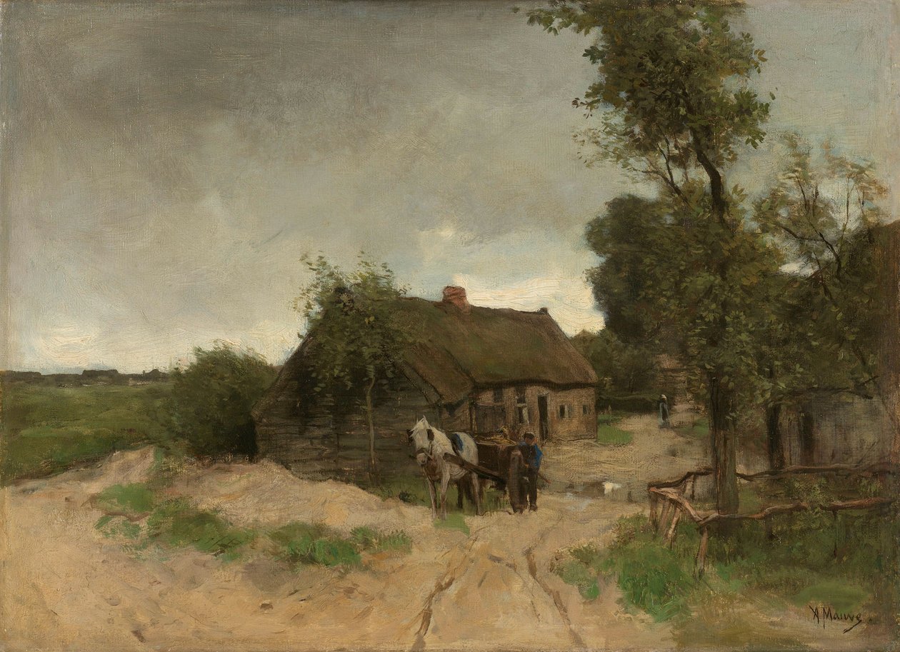 Maison sur le chemin de terre - Anton Mauve