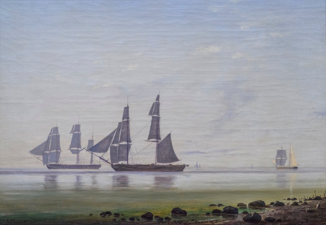 Une matinée calme en mer - Anton Melbye