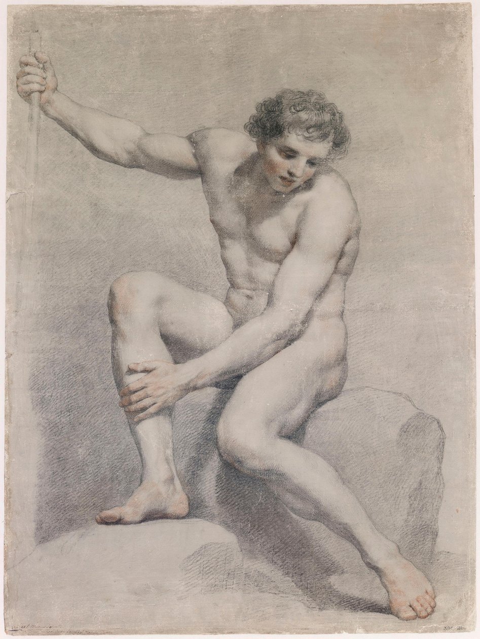 Un nu masculin assis - Anton Raphael Mengs
