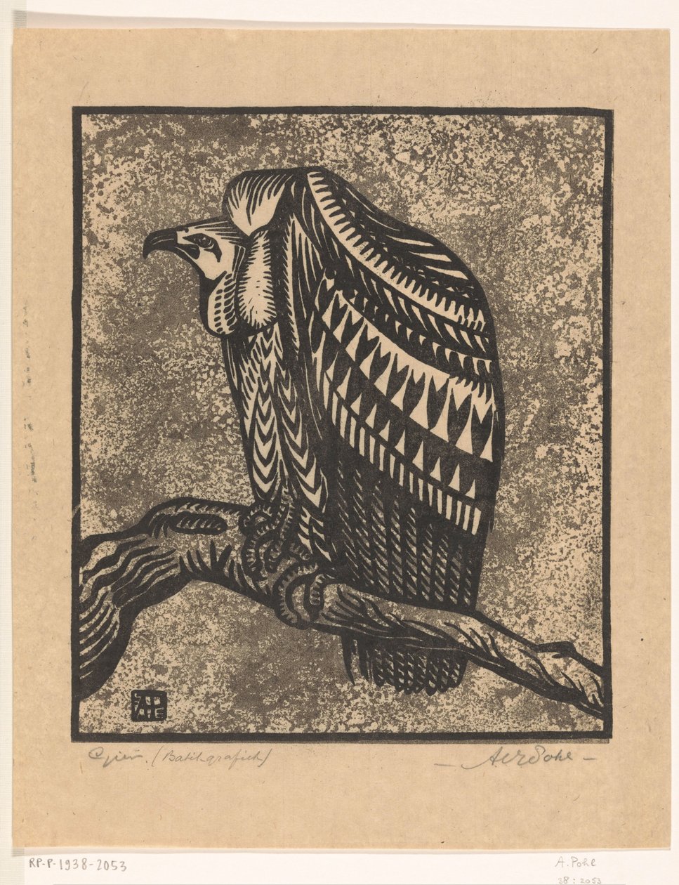 Vautour - Anton Vincent Emanuel Pohl (signed by artist)