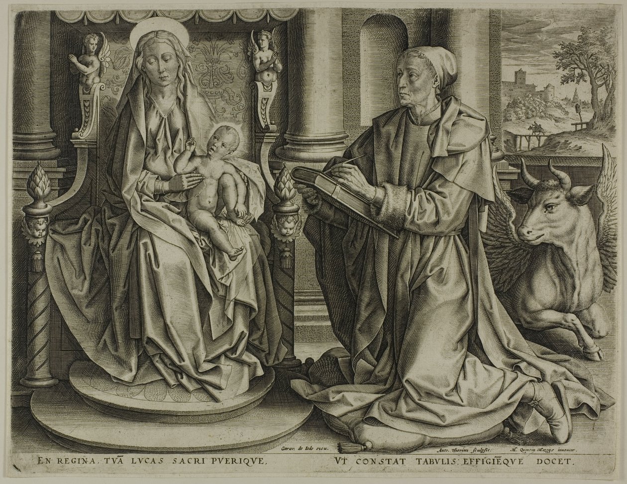 Saint Luc peignant la Vierge - Anton Wierix