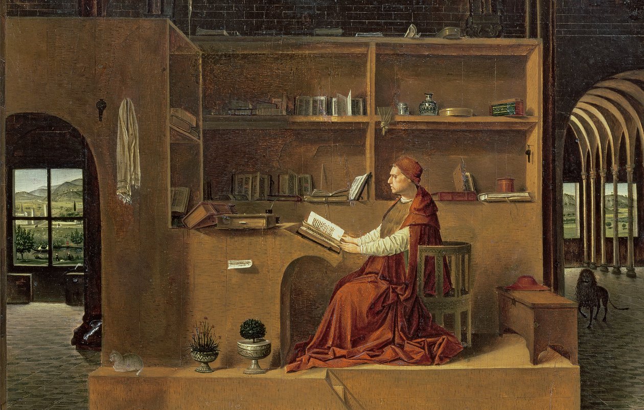 Saint Jérôme dans son étude, c.1475 (détail) - Antonello da Messina