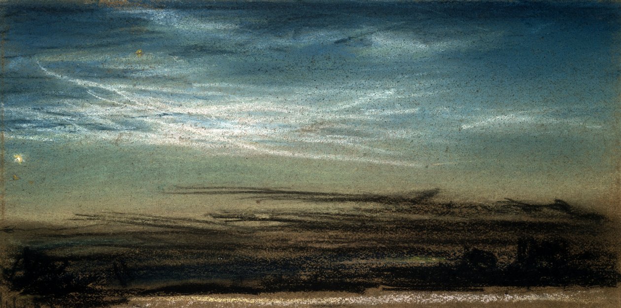 Coucher de soleil et nuage noctiluque, 6 juillet 1885 - Frederick (attr. to) Barnard