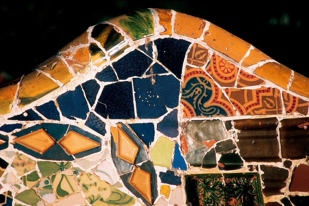 Parc Güell, Barcelone, détail - Antoni Gaudi