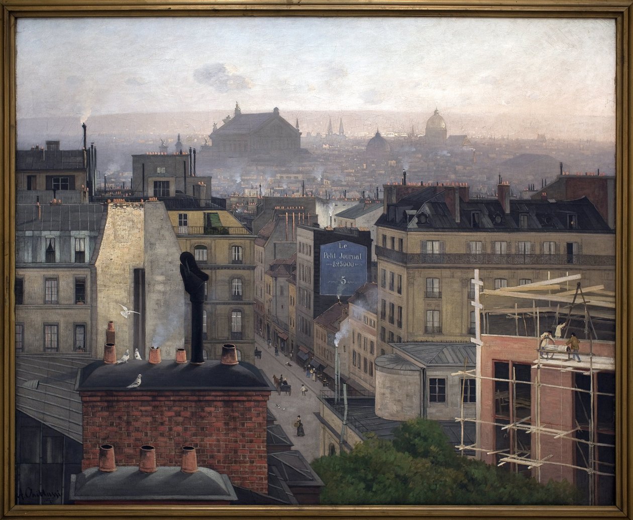 Paris vu de Montmartre. Sur le mur de l