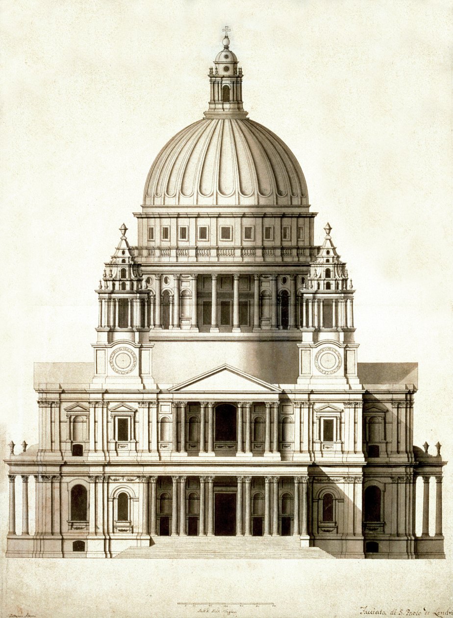 La façade de Saint-Paul, Londres - Antonio Adami