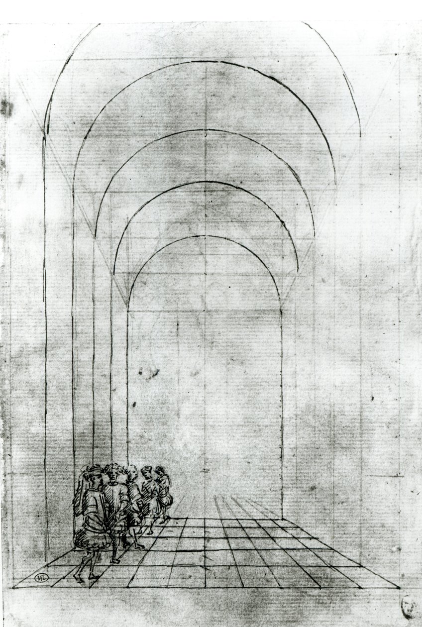 Personnes sous une arche - Antonio Pisanello