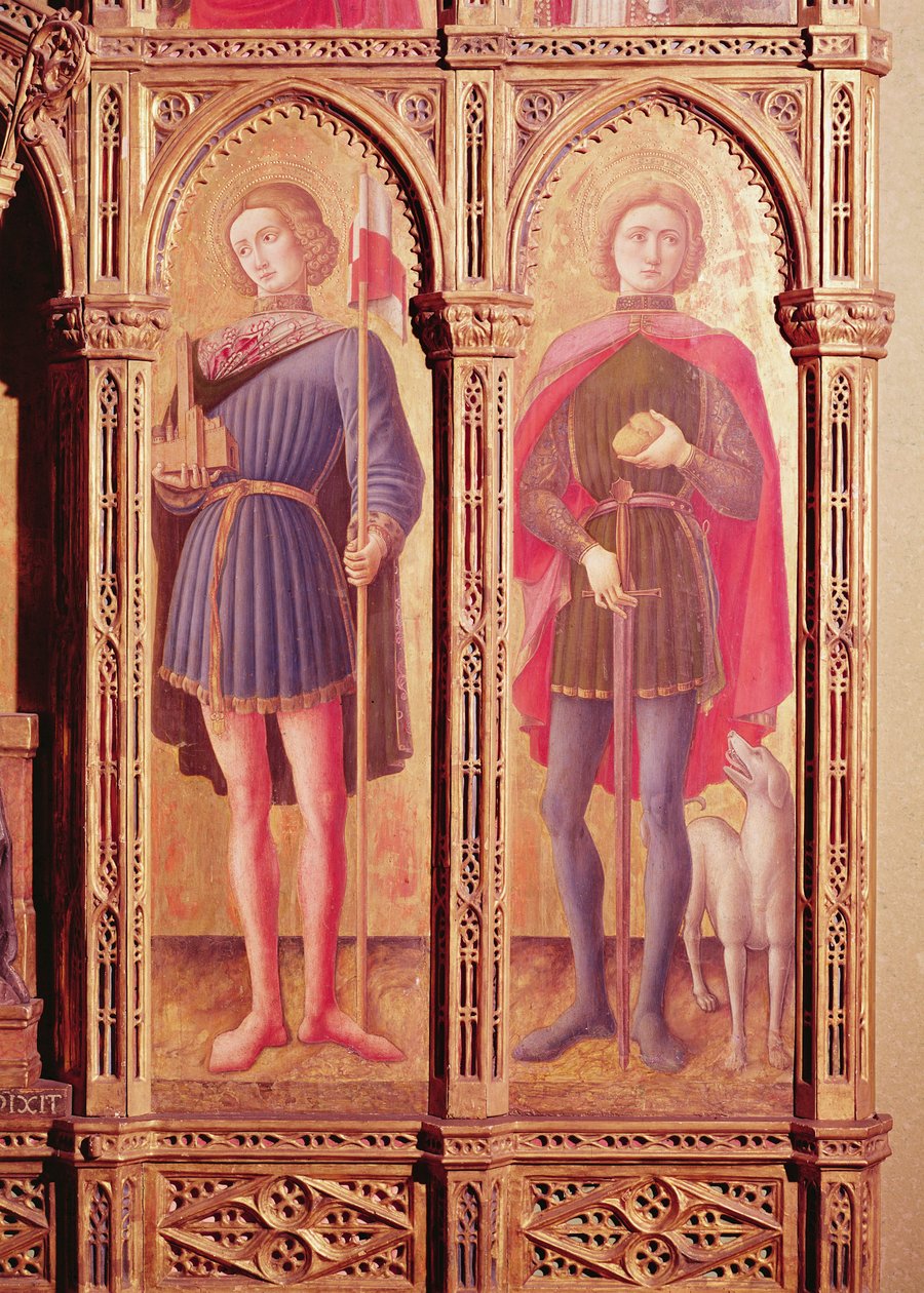 Le Polyptyque de Pesaro, détail de deux saints - Antonio Vivarini