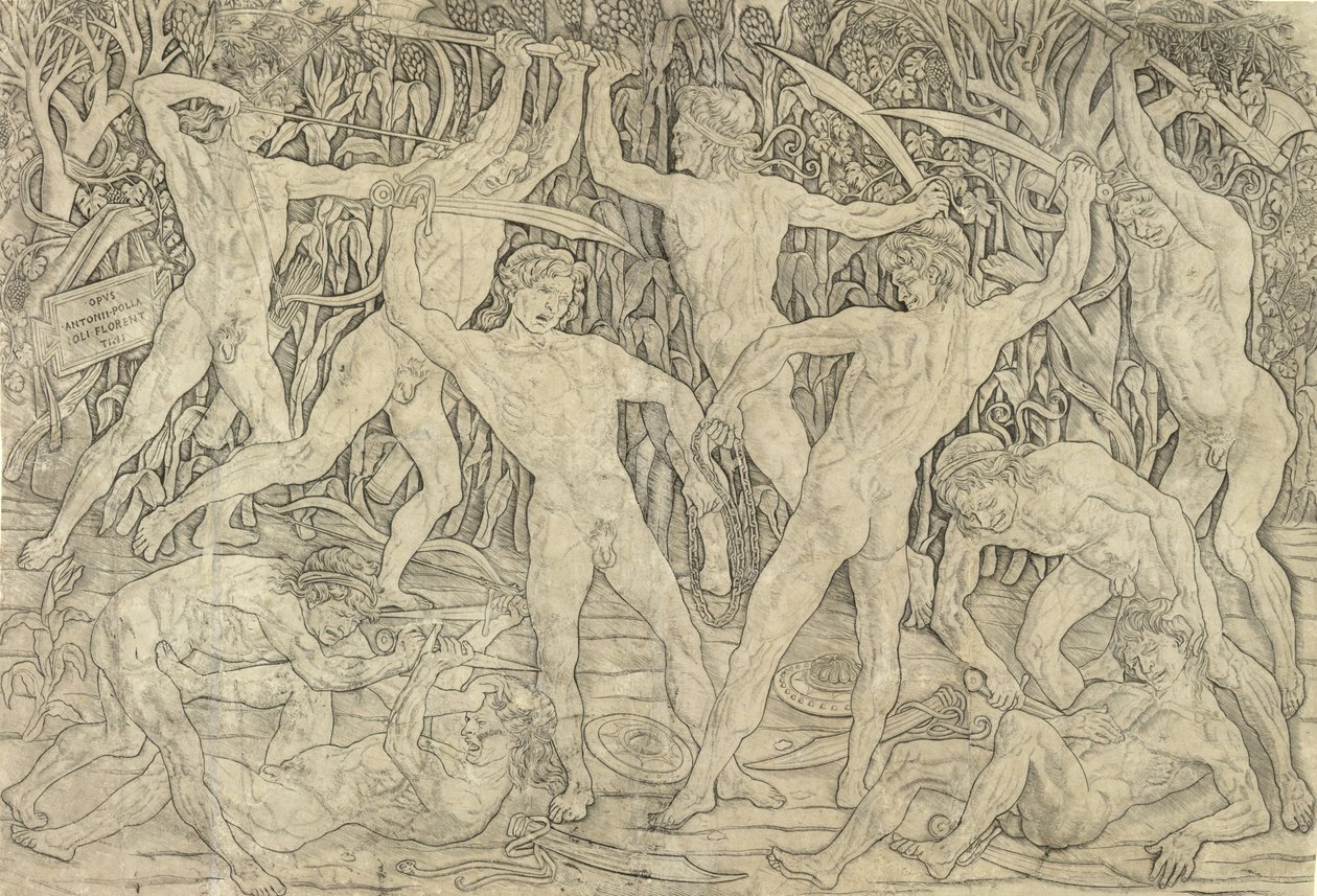 La Bataille des Nus - Antonio del Pollaiolo