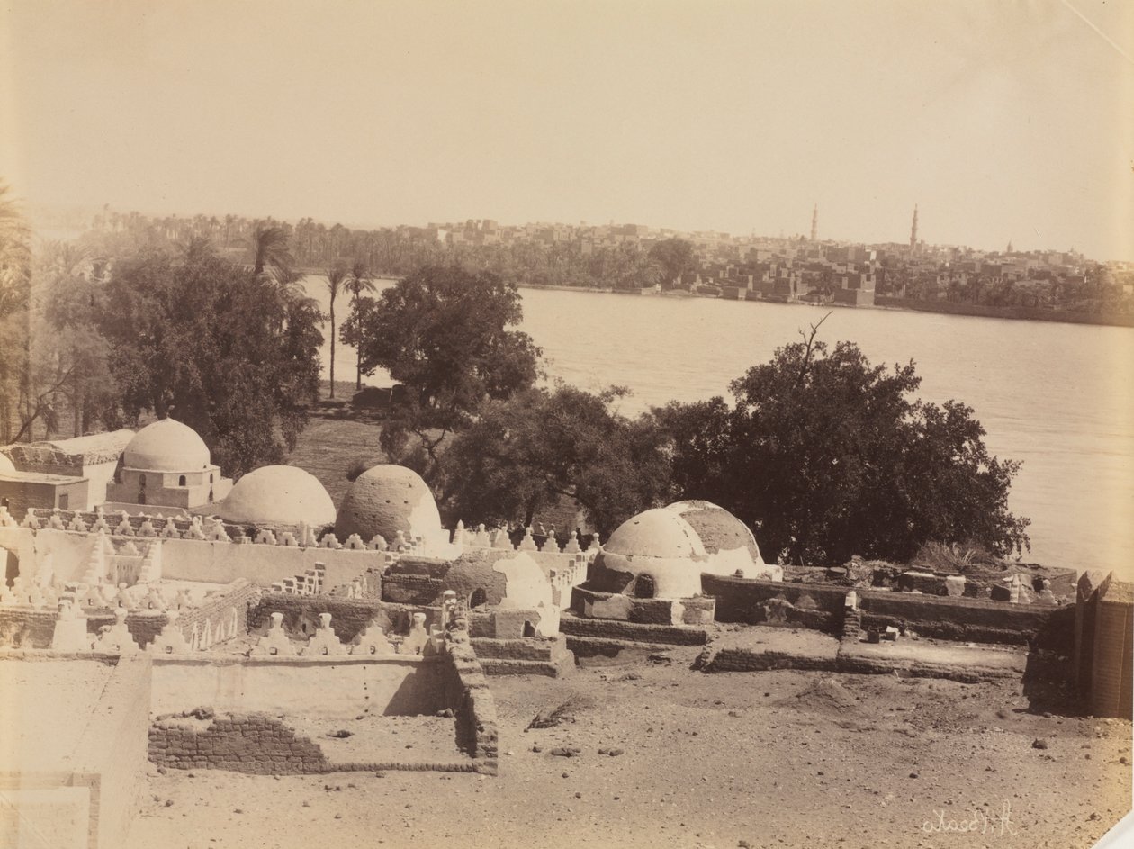 Asyut, vue de la montagne, vers 1870-1880 - Antonio Beato