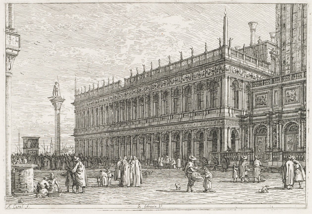 Vues : La Bibliothèque, Venise - Antonio Canaletto