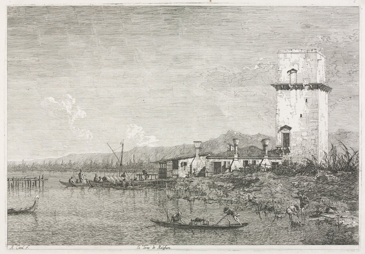 Vues: La Tour de Malghera - Antonio Canaletto