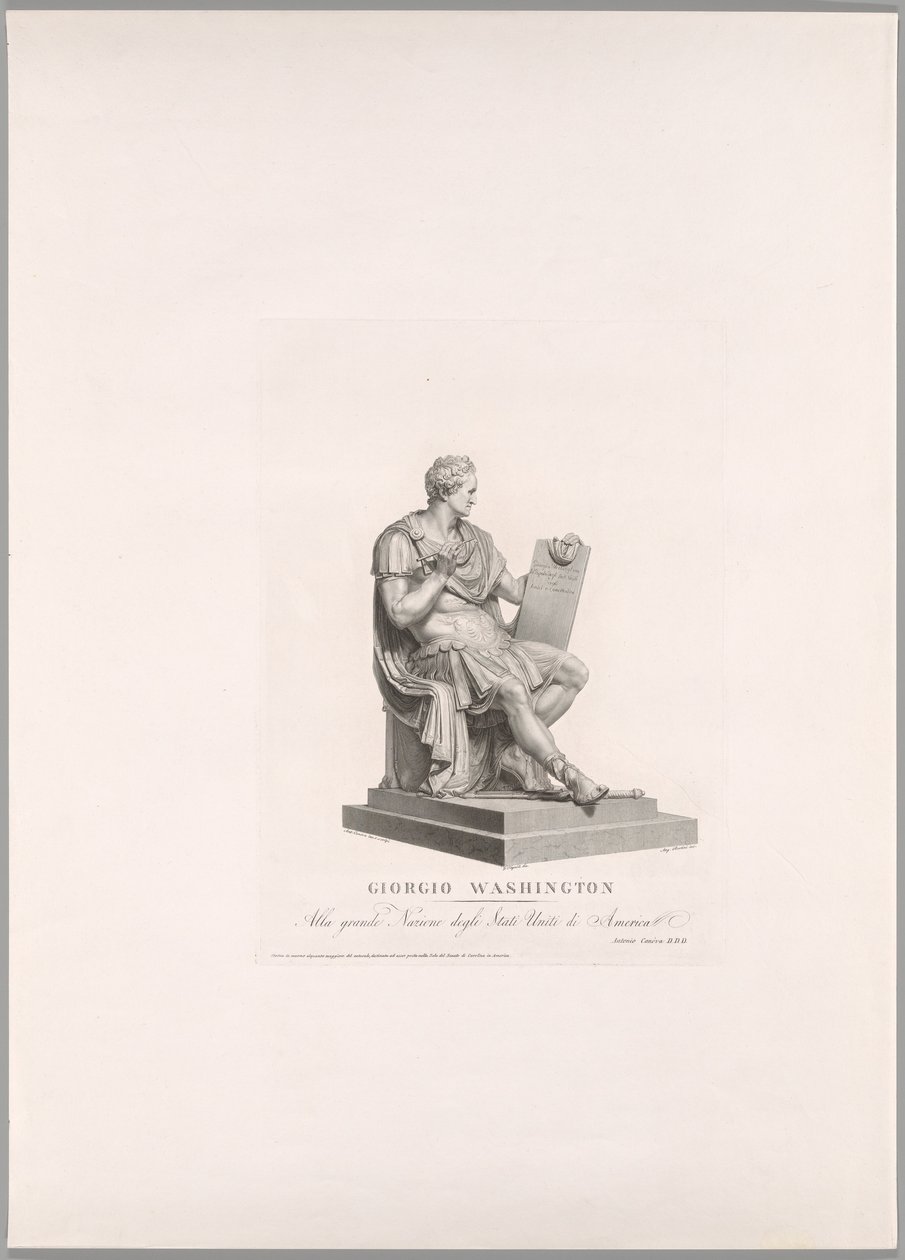 George Washington, vue de face, de l